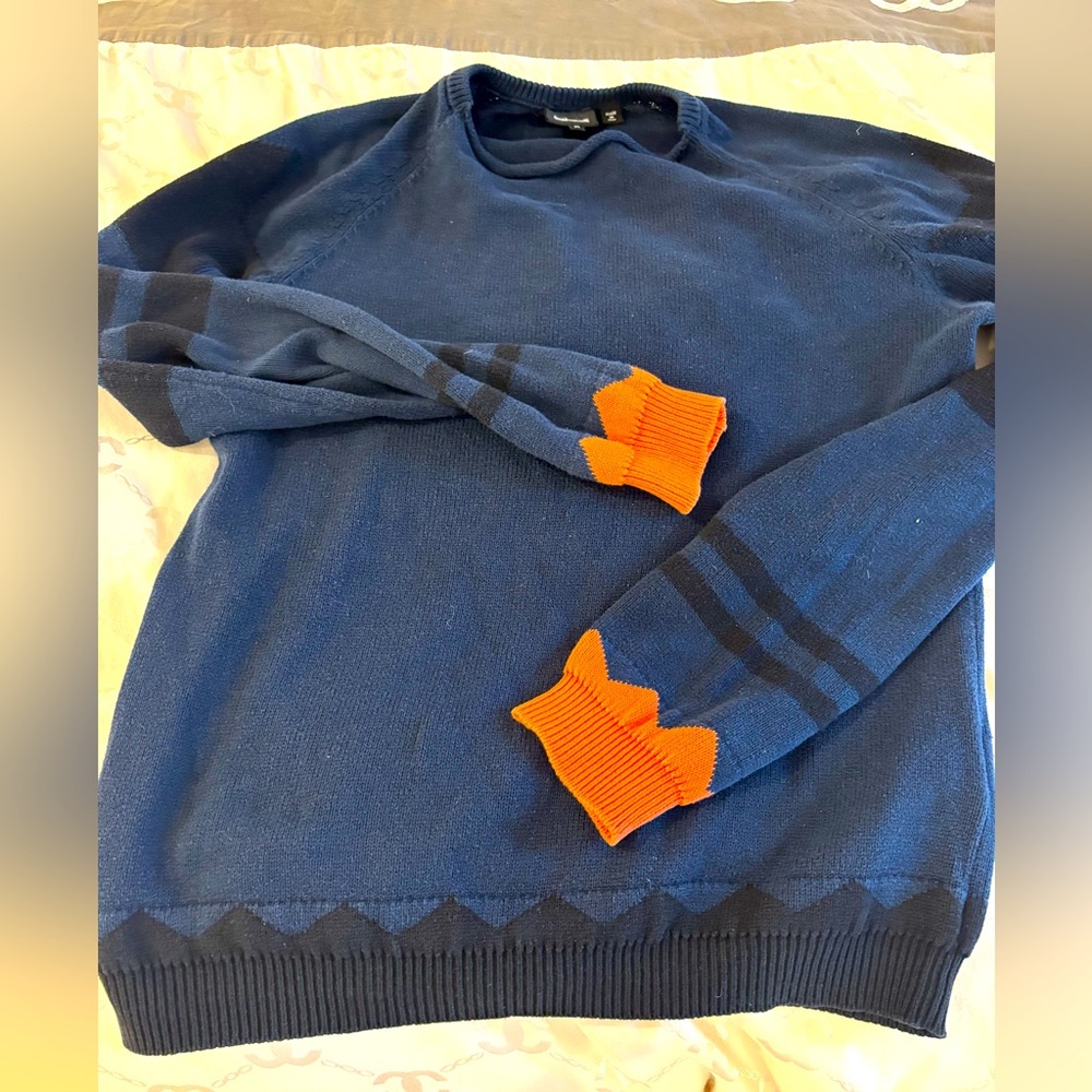 Just cavali sweater with orange accent sleeve